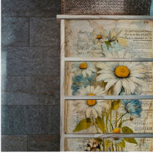  White Daisies Decoupage Tissue Paper