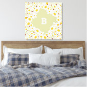 White Daisies en Ladybugs Girl Nursery Canvas Art (Insitu (Slaapkamer))
