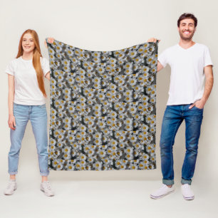 White Daisies Fleece Blanket Deken