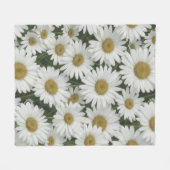 White Daisies Fleece Deken (Voorkant (Horizontaal))