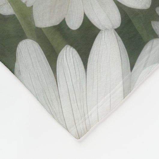 White Daisies Fleece Deken (Hoek)