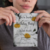 White Daisies Floral Birthday Party Kaart