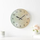 White Daisies Floral Grote Klok (Huis)