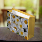  White Daisies Floral Large Cadeautasje