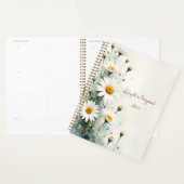 White Daisies Floral Spiral-bound Spring Botanical Planner (Display)