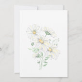 White Daisies Floral Waterverf Christelijke bruilo Kaart (Achterkant)