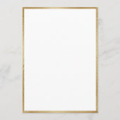 White Daisies Floral Waterverf Gold Wedding Kaart (Achterkant)