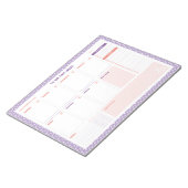 White Daisies Floral Weekly to Do Lijst Planner Notitieblok (Schuin)