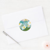 White Daisies Flower Bedankt dat je Stickers etike (Envelop)