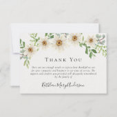 White Daisies Funeral Sympathie Floral Bedankkaart (Voorkant)