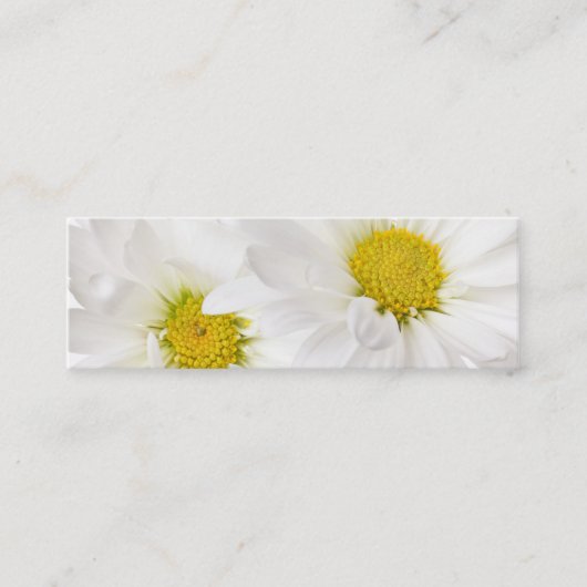 White Daisies - Gepersonaliseerd Daisy Flower Sjab Mini Visitekaartje (Voorkant)