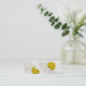 White Daisies - Gepersonaliseerd Daisy Flower Sjab Mini Visitekaartje (Staand voorkant)