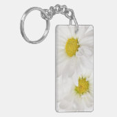 White Daisies - Gepersonaliseerd Daisy Flower Sjab Sleutelhanger (Voorkant Links)