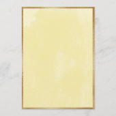 White Daisies Gold Lijst Yellow Wedding Kaart (Achterkant)