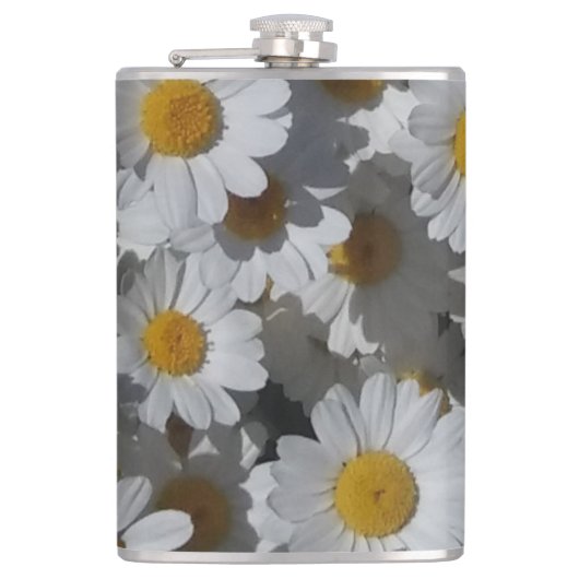 White Daisies Heupfles (Voorkant)