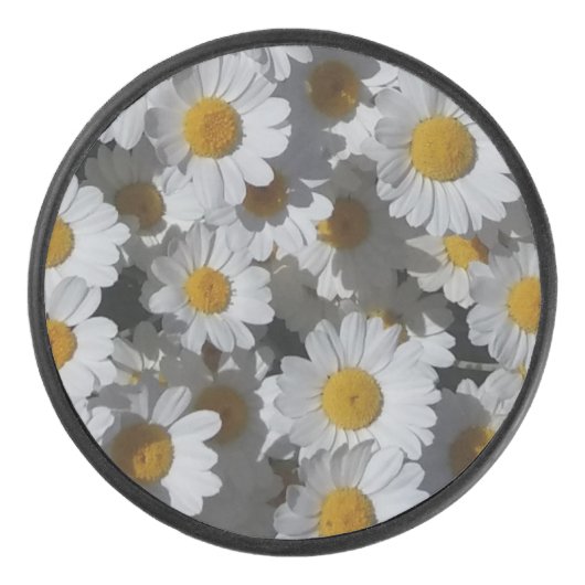 White Daisies Hockey Puck (Voorkant)