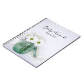 White Daisies in Blue Jar Vase Wedding Guest Book Notitieboek (Linkerzijde)