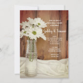 White Daisies in Milk Bottle Boerderij Rehearsal D Kaart (Voorkant)