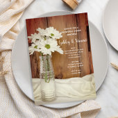 White Daisies in Milk Bottle Boerderij Rehearsal D Kaart