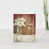 White Daisies in Milk Bottle Wedding Bedankt (Voorkant)