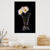 White Daisies in Vase Poster (Keuken)