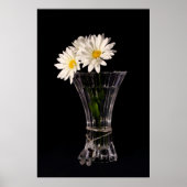 White Daisies in Vase Poster (Voorkant)