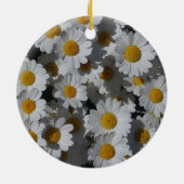 White Daisies Keramisch Ornament (Achterkant)