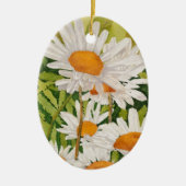 White Daisies Keramisch Ornament (Voorkant)