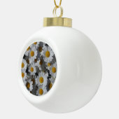 White Daisies Keramische Bal Ornament (Rechts)