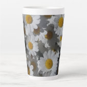 White Daisies Latte Mok (Voorkant)