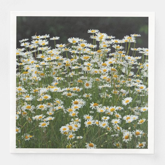 White Daisies Napkins Servet (Voorkant)