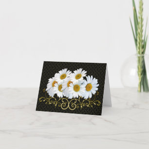 White Daisies Note Card Kaart