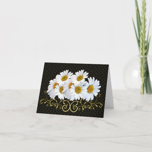 White Daisies Note Card Kaart (Voorkant)