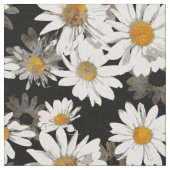 White Daisies on Black Stof (Close Up)