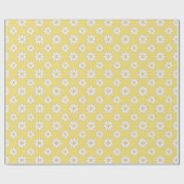 White Daisies on Golden Yellow Cadeaupapier (Vlak)