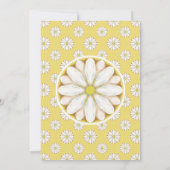 White Daisies on Golden Yellow Summer Picnic Kaart (Achterkant)