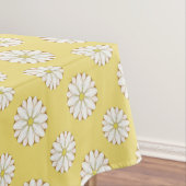White Daisies on Golden Yellow Tafelkleed (Voorbeeld)