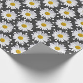 White Daisies on Polka Dots Cadeaupapier (Hoek)