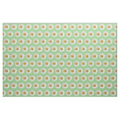 White Daisies on Sage Green Floral Stof (Yard (91,4 cm))