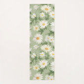 White Daisies On Sage Green Yogamat (Voorkant)