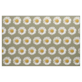 White Daisies on Taupe Background Stof (Fat Quarter)