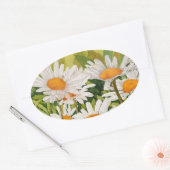 White Daisies Ovale Sticker (Envelop)