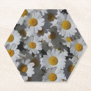 White Daisies Paper-Onderzetter Kartonnen Onderzetters