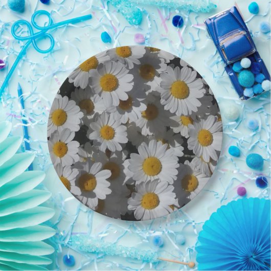 White Daisies Papieren Bordje (Feest)