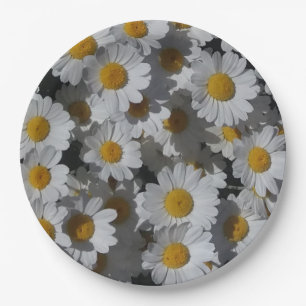 White Daisies Papieren Bordje