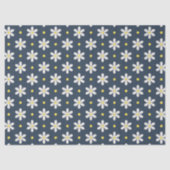 White Daisies Pattern Custom Background Tissuepapier (Voorkant)
