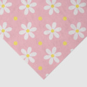 White Daisies Pattern Custom Background Tissuepapier (Detail)