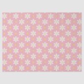 White Daisies Pattern Custom Background Tissuepapier (Voorkant)