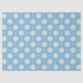 White Daisies Pattern Custom Background Tissuepapier (Voorkant)