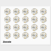White Daisies Ronde Sticker (Vel)